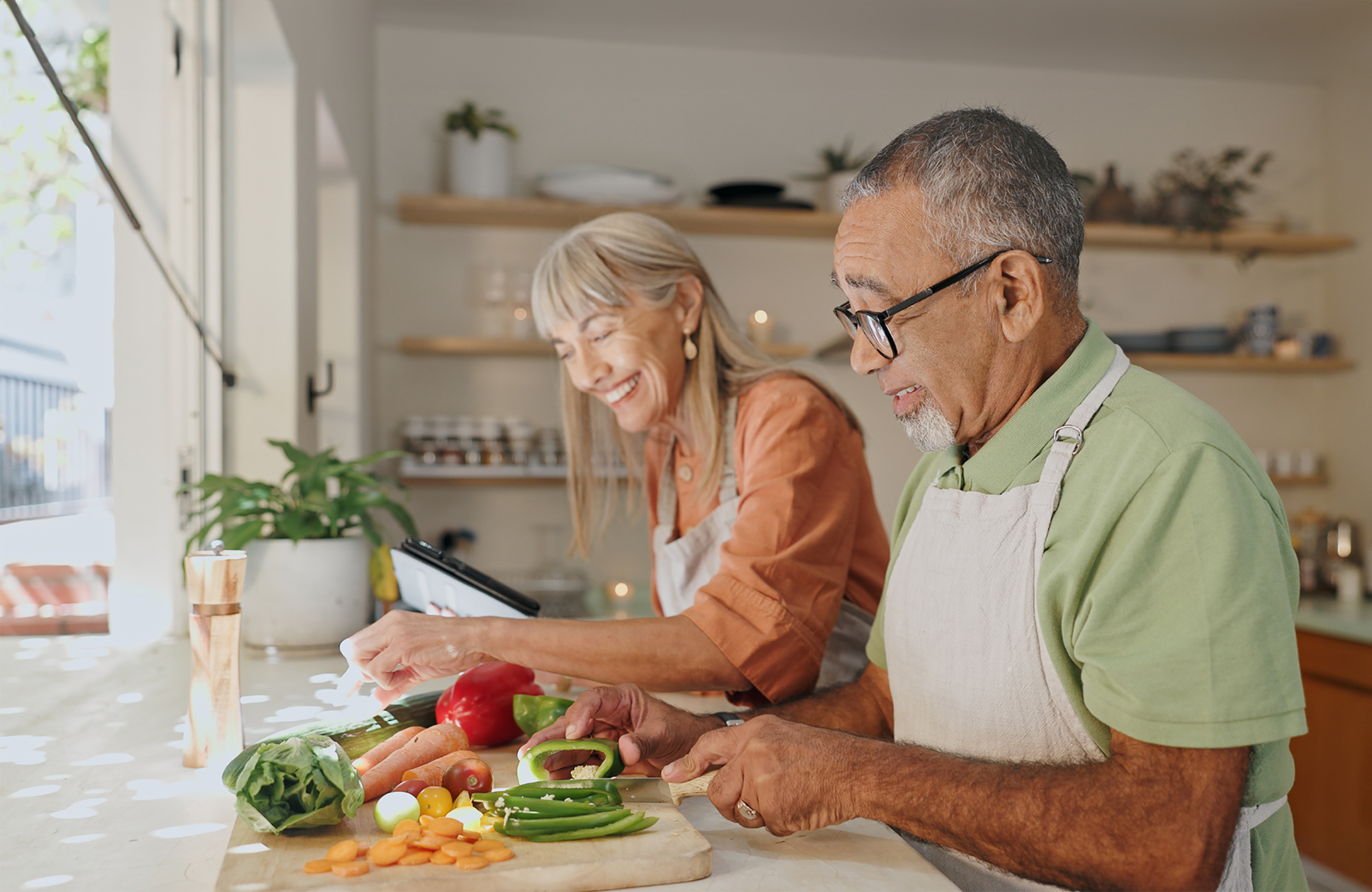 Couple Cooking Together