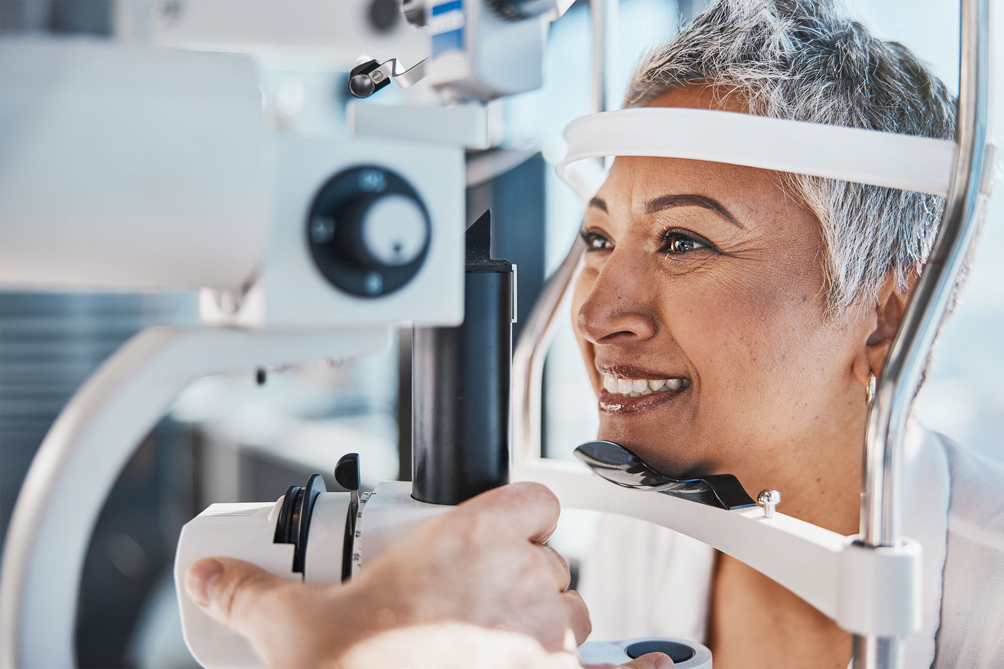 Woman Having an Eye Exam