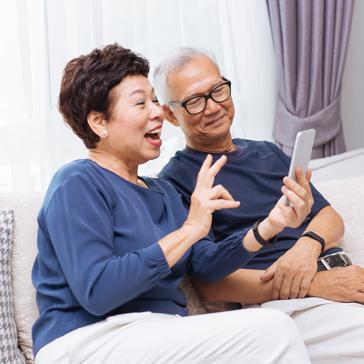 Couple Looking at Their Phone