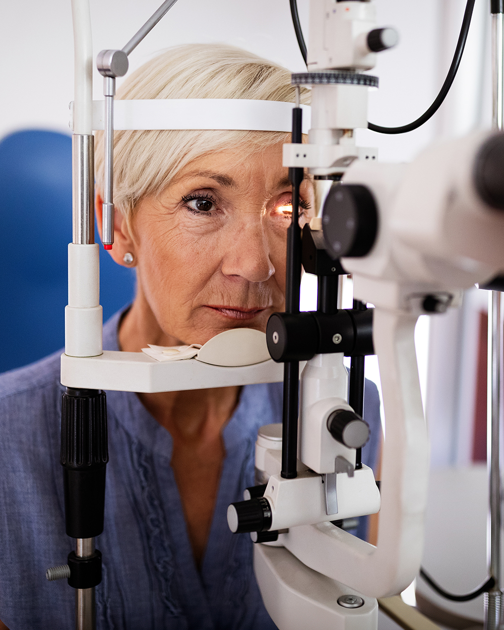 Woman Having an Eye Exam
